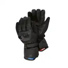 Sporty 2-i-1 MC-hansker med GORE-TEX og kenguruskinn for perfekt kombinasjon av grep og v&aelig;rbeskyttelse. Hardplastbeskyttelse, touchscreen-fingre og visirvisker gj&oslash;r dem ideelle for allv&aelig;rskj&oslash;ring.