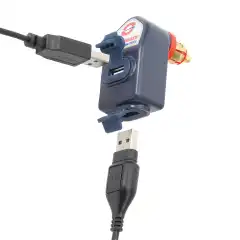 12V miniDIN Dobbel USB-lader – 3300 mA (TM-0105)