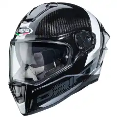 Caberg Drift EVO Carbon Sonic White er en sportslig helhjelm med karbonfiberskall, lav vekt og integrert solvisir. Utviklet og produsert i Italia, med fokus p&aring; aerodynamikk, komfort og sikkerhet for aktiv landeveiskj&oslash;ring.