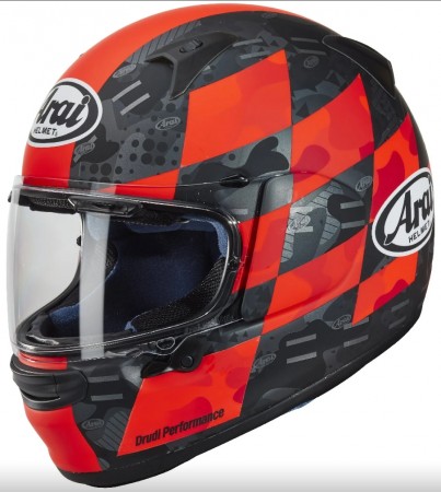 ARAI PROFILE-V RED PATCH FROST