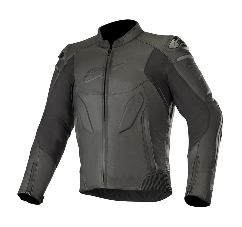 The Caliber Leather Jacket is made from durable Premium Leather which incorporates strategically positioned stretch zones for fit and ventilation intakes for internal air cooling.